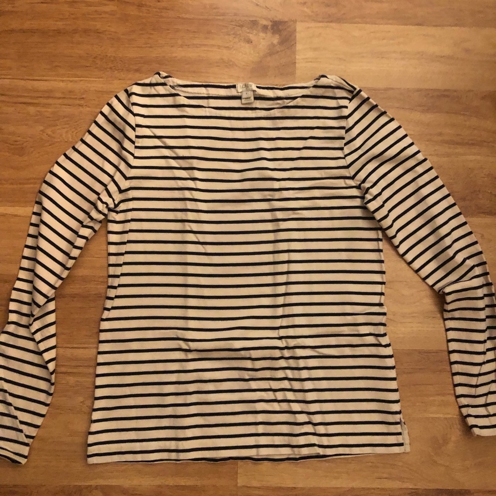 blue Jcrew strip top